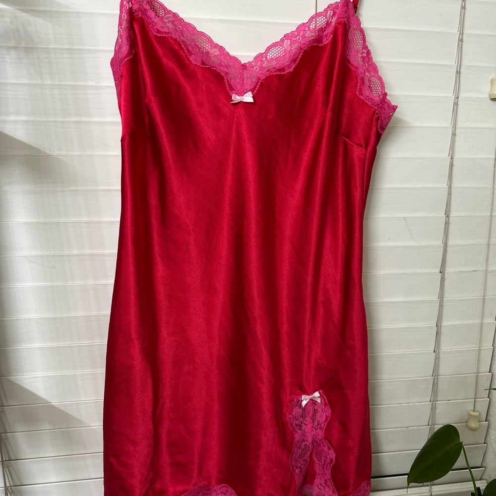 Victoria's Secret Red Lace Chemise